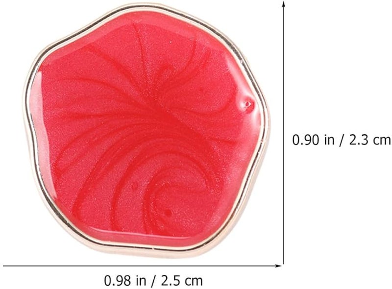 Irregular Polygon Sewing Buttons 25mm 20pcs Red For Coat Replacement DIY Fashionable - Image 2